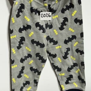 #2026-Gray Kids Casual Bottoms with Bat Print